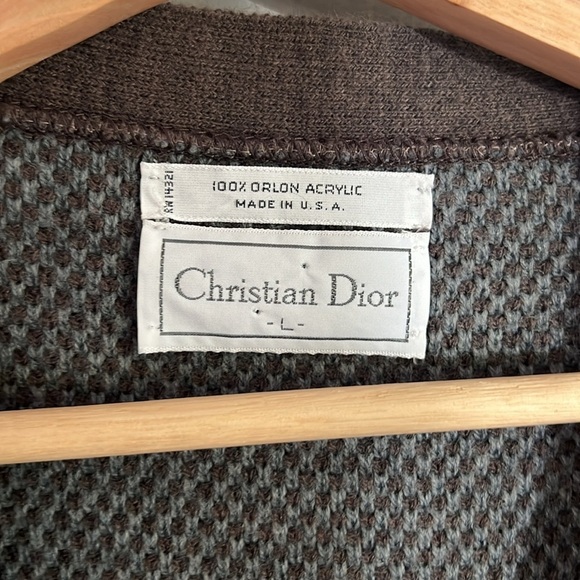 Christian Dior Men’s Vintage Button up Knit Vest Size Large - Picture 4 of 8